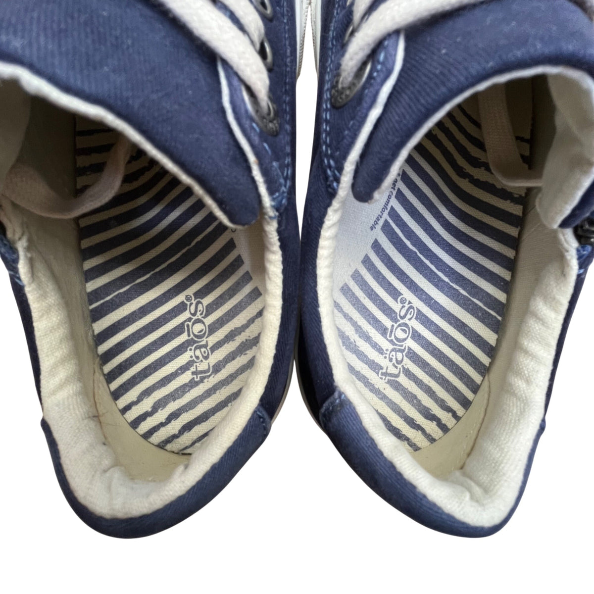 Taos Women's Navy Canvas With Zipper & Lace-Up Closure 2 Soul Sneakers Size 6