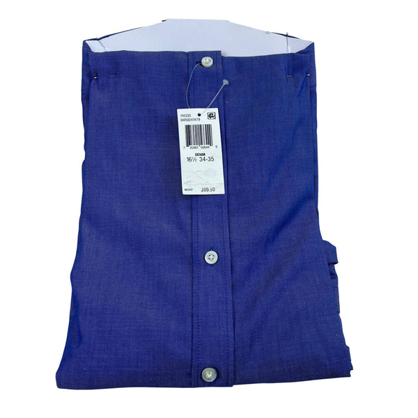 Ryan Seacrest Distinction Mens Blue  Long Sleeve Slim Fit Shirt 16.5 34/35 - New