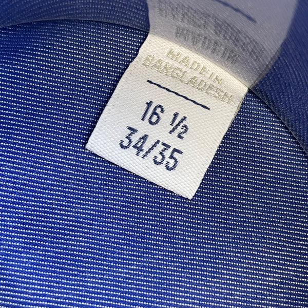 Ryan Seacrest Distinction Mens Blue  Long Sleeve Slim Fit Shirt 16.5 34/35 - New