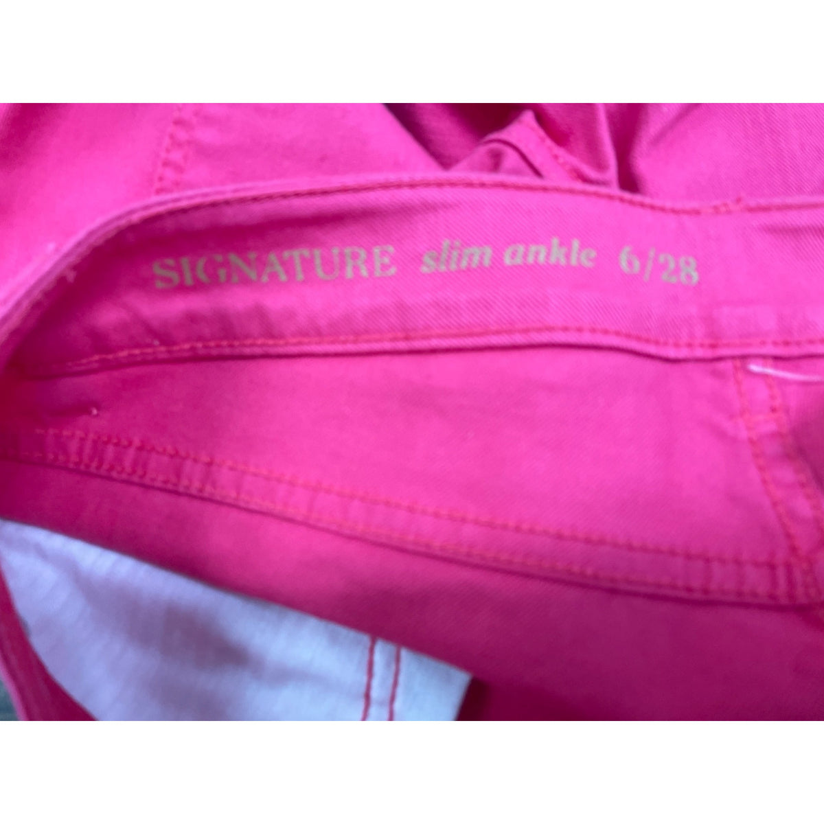 Talbots Womens Pink Mid-Rise Skinny Jeans Sz 6/28 - New