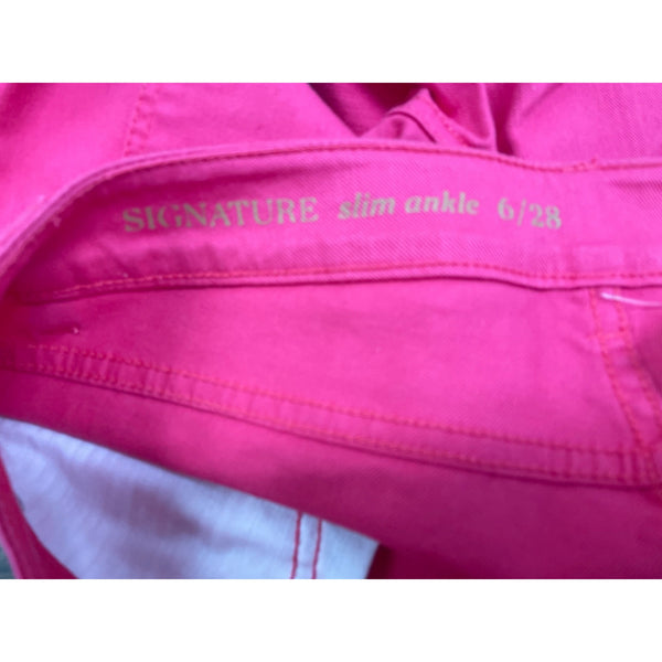 Talbots Womens Pink Mid-Rise Skinny Jeans Sz 6/28 - New