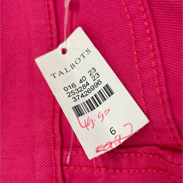 Talbots Womens Pink Mid-Rise Skinny Jeans Sz 6/28 - New