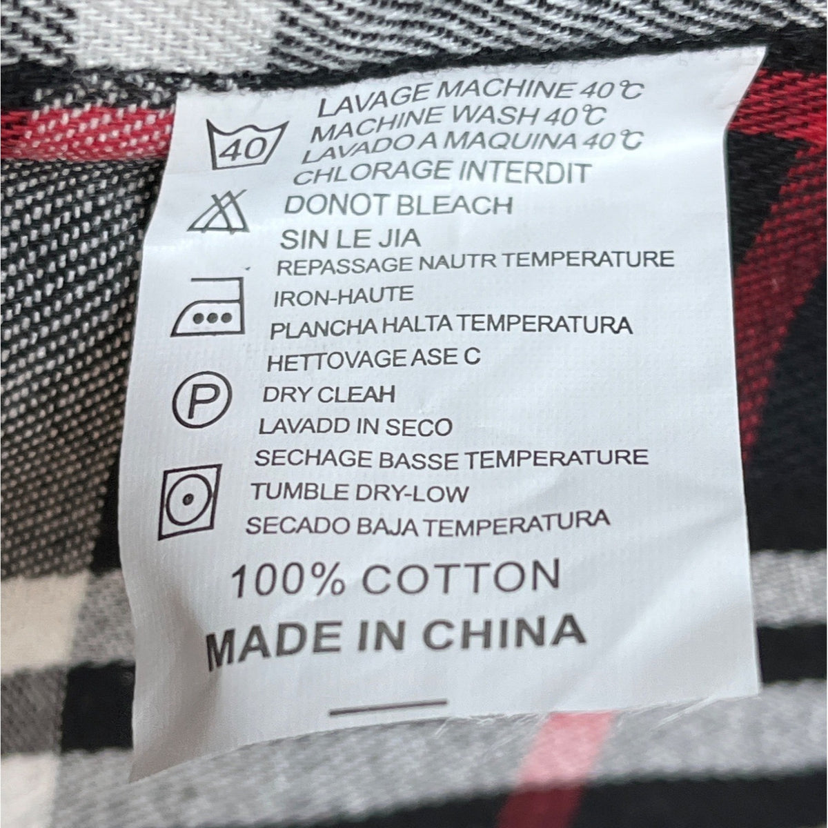 Xi Peng Men's Black Plaid Buttondown Long Sleeve Shirt Sz XXL