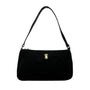 Lauren Ralph Lauren Women’s Black Gold Signature Detail Suede Style Purse Size S