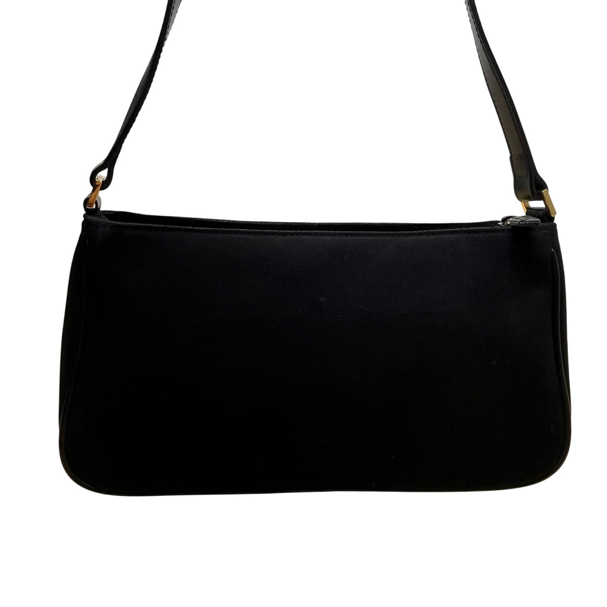 Lauren Ralph Lauren Women’s Black Gold Signature Detail Suede Style Purse Size S