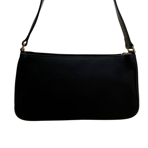 Lauren Ralph Lauren Women’s Black Gold Signature Detail Suede Style Purse Size S