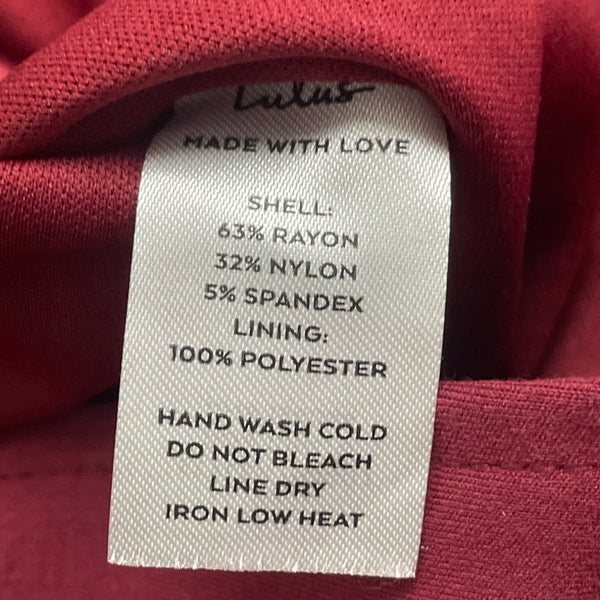 Lulus Women's Burgundy Bodycon Dress Off-Shoulder Slit Detail Size S - New