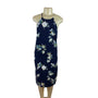Soprano Womens Navy Floral Print Halter Sleeveless Midi Dress Sz S - New
