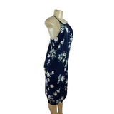 Soprano Womens Navy Floral Print Halter Sleeveless Midi Dress Sz S - New