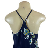 Soprano Womens Navy Floral Print Halter Sleeveless Midi Dress Sz S - New