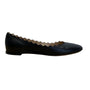 Chloé Women’s Black Scalloped Leather Ballet Flats Size 7US
