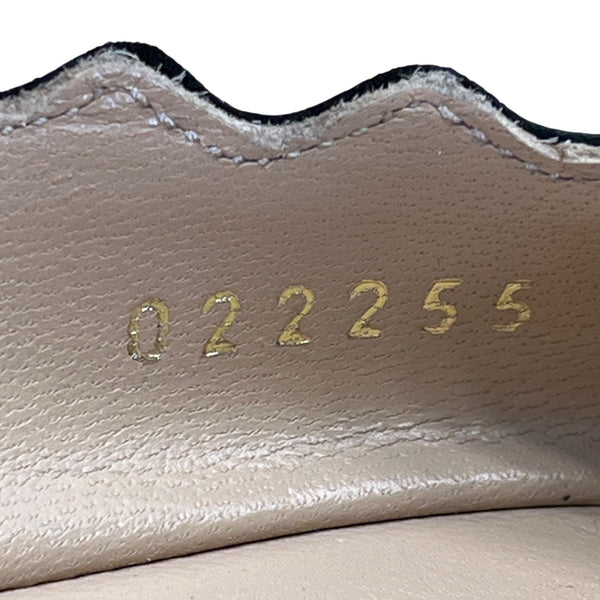 Chloé Women’s Black Scalloped Leather Ballet Flats Size 7US