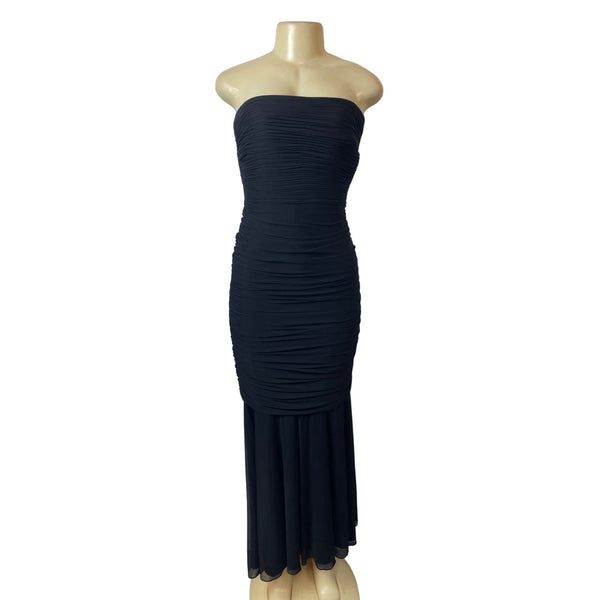 Tadashi Women's Black Stretchable Stripless Eavening Dress Sz M