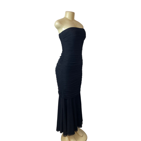 Tadashi Women's Black Stretchable Stripless Eavening Dress Sz M