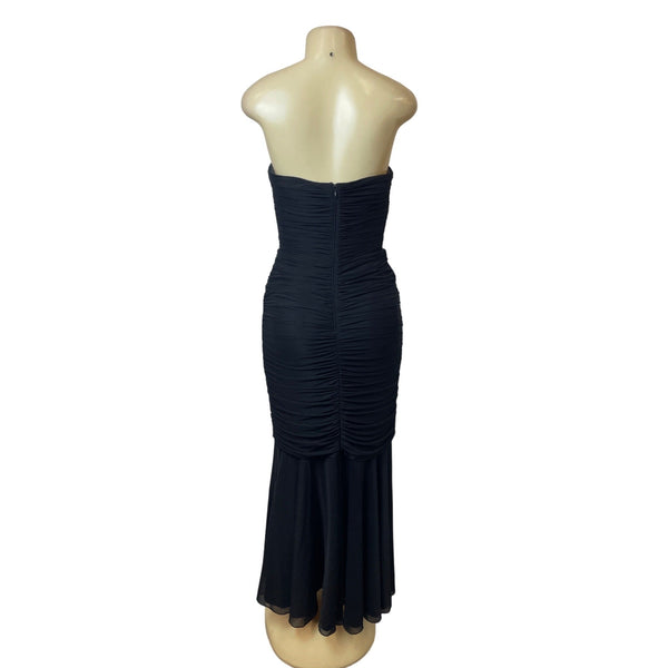 Tadashi Women's Black Stretchable Stripless Eavening Dress Sz M