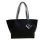 Echo Women’s Black Faux Leather Perforated Design carryall Tote Bag Size L