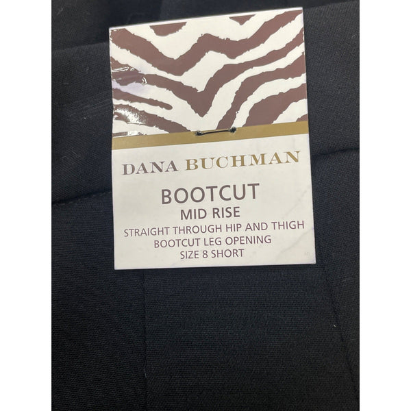 Dana Buchman Women's Black Mid Rise Bootcut Pants Sz 8 - NWT