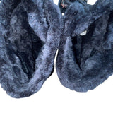 Stuart Weitzman Women’s Black Suede & Shearling Embellished Ankle Boots Sz 10.5M