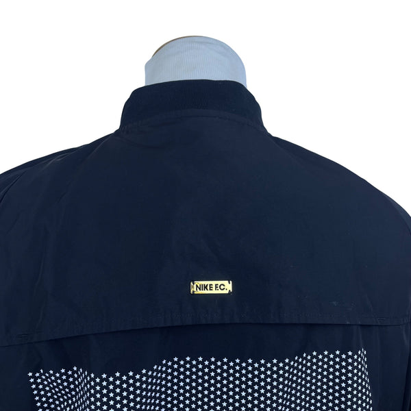Nike Mens Black Polyester Jacket Long Sleeve Lightweight Design Size L
