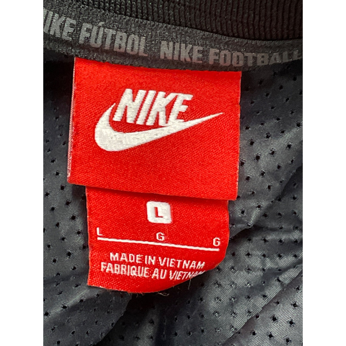 Nike Mens Black Polyester Jacket Long Sleeve Lightweight Design Size L