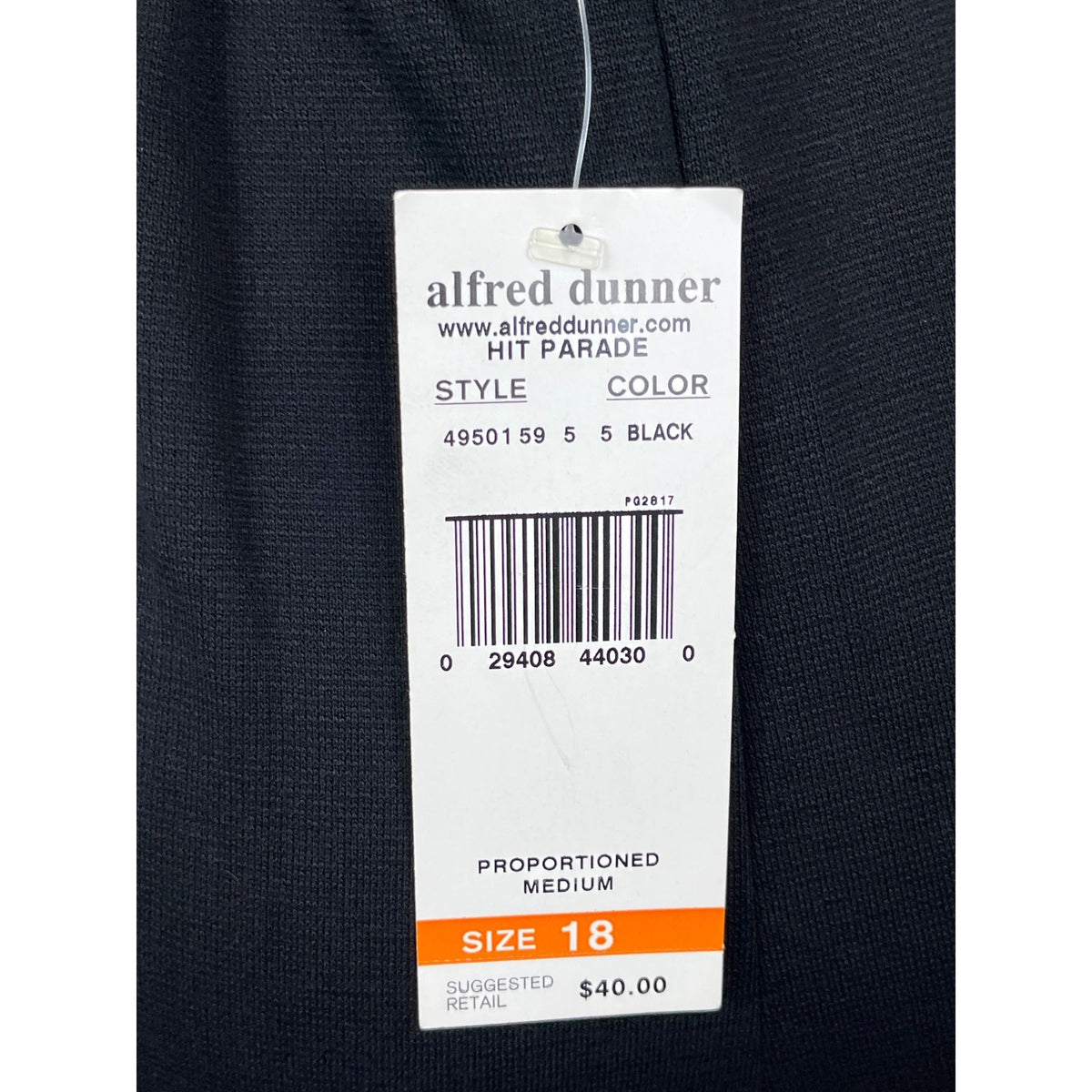 Alfred Dunner Women's Black Proportioned Medium Capri Pants Sz 18 - New