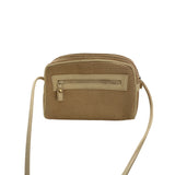Etienne Aigner Womens Beige Woven Crossbody Bag With Leather Trim
