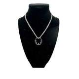Pendant Multicolored Crystal with Silver Tone Chain