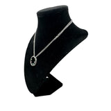 Pendant Multicolored Crystal with Silver Tone Chain