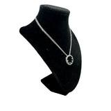 Pendant Multicolored Crystal with Silver Tone Chain