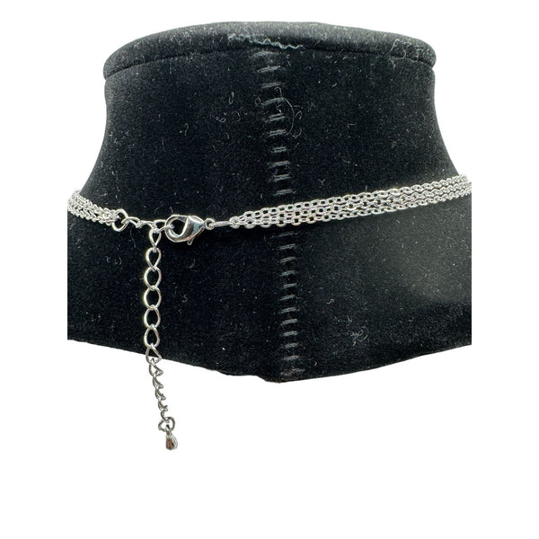 Pendant Multicolored Crystal with Silver Tone Chain