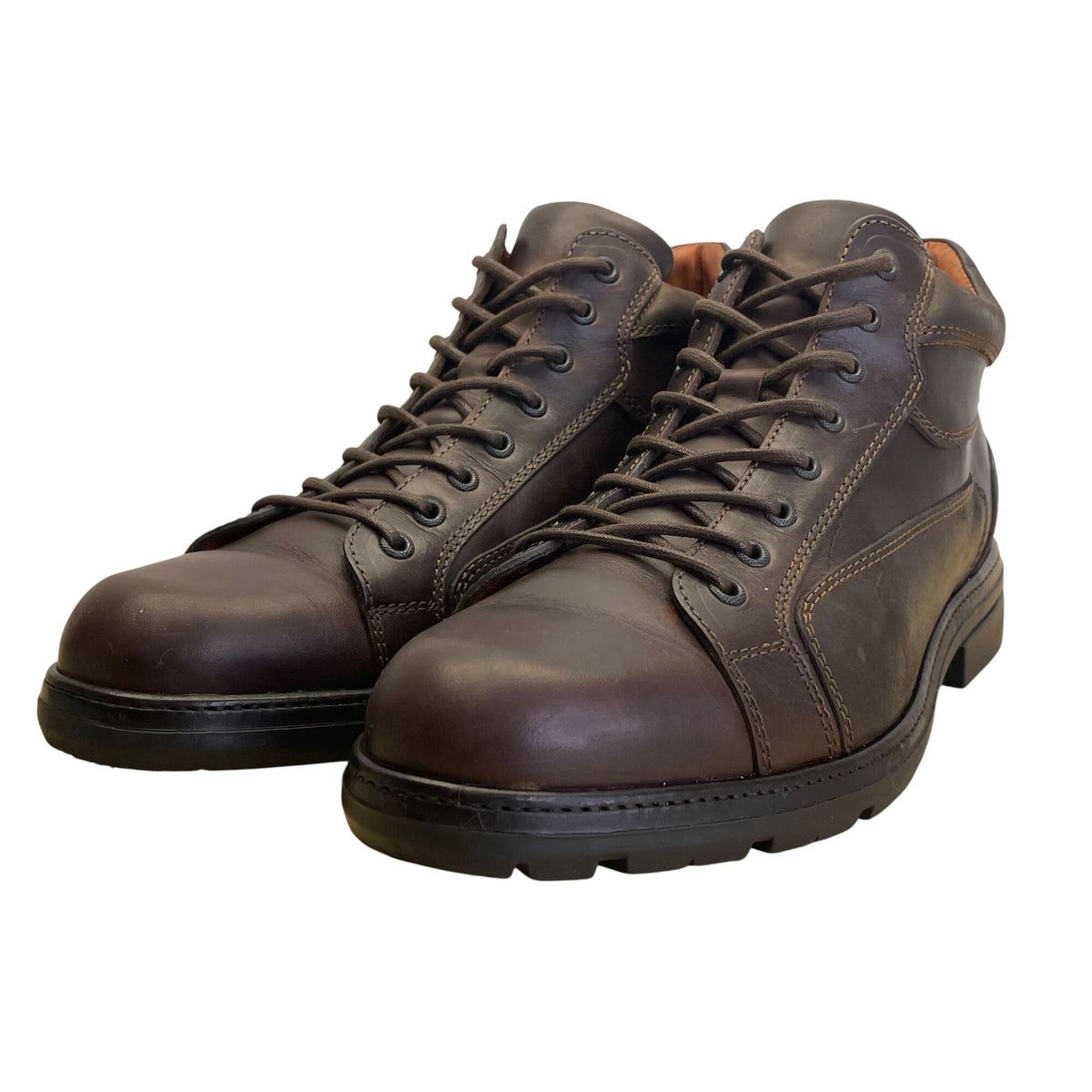 Johnston & Murphy Men’s Dark Brown Rawles Leather Boots Size 12M