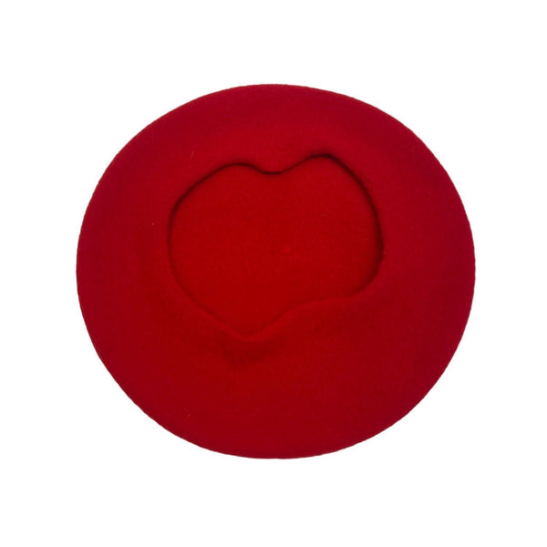 Unisex Crimson Red French Style Basque Beret - One Size