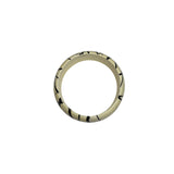 Two-Piece Womens Black & Cream Resin Bangles Set With Abstract Design