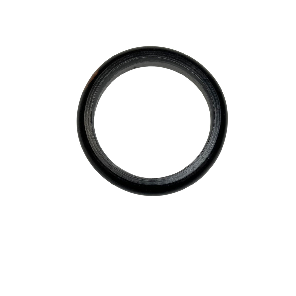 Two-Piece Womens Black & Cream Resin Bangles Set With Abstract Design