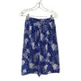 Fritzzi Womens Blue Floral Print Culotte Skirt Medium Flowing Comfortable Style