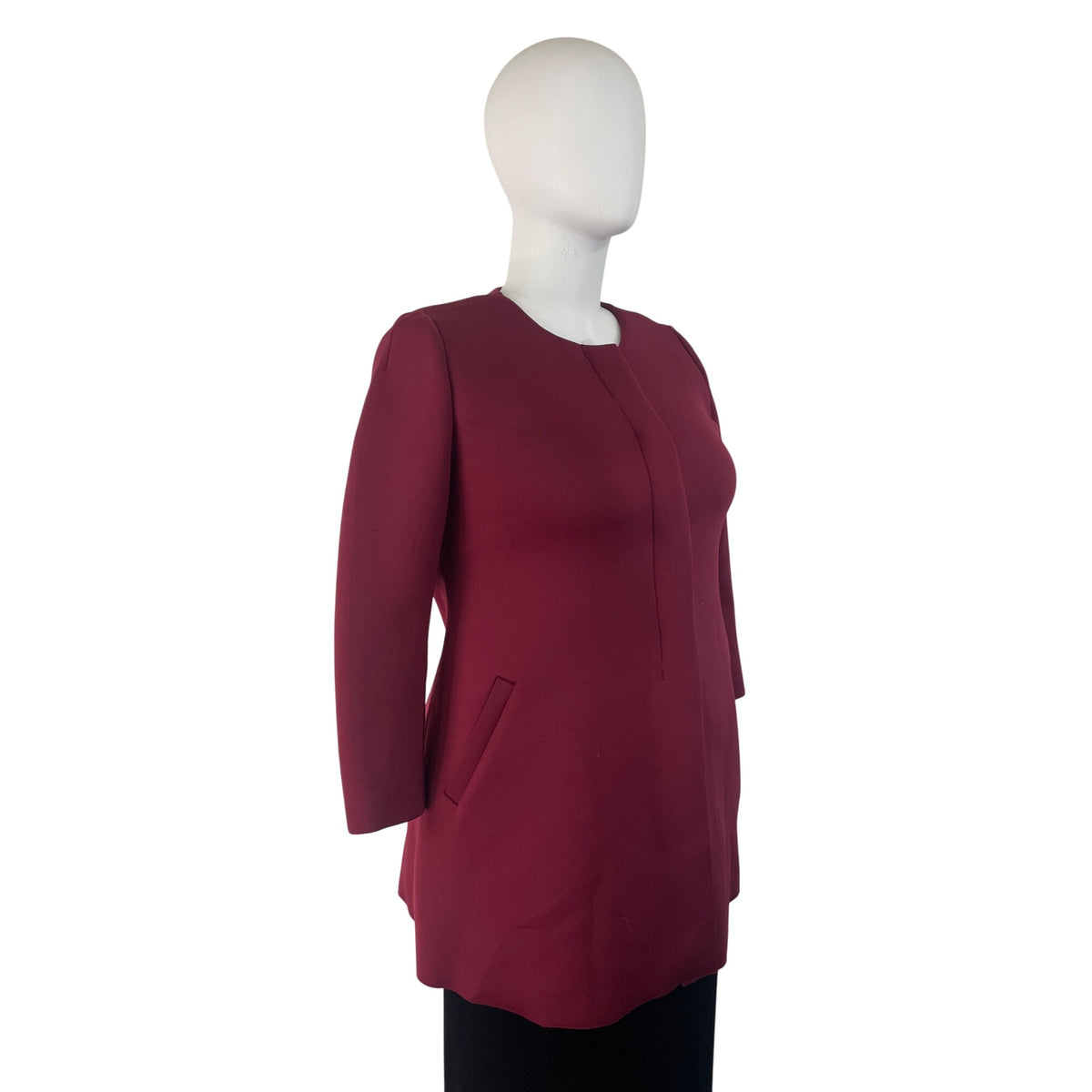 Alfani Women’s Magenta Button Closure Womens Blazer Jacket With Pockets Size L
