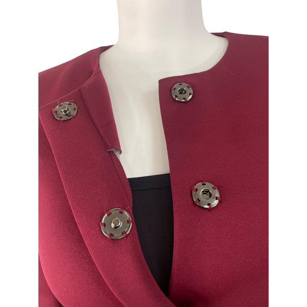 Alfani Women’s Magenta Button Closure Womens Blazer Jacket With Pockets Size L