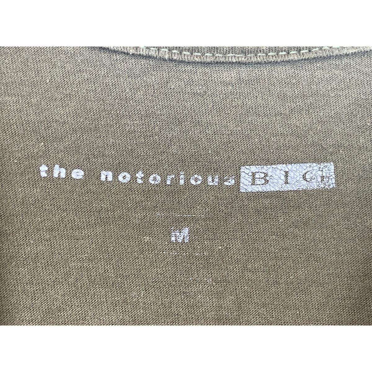 The Notorious B.I.G. Mens Green Graphic T-Shirt Music Collage Design Size M