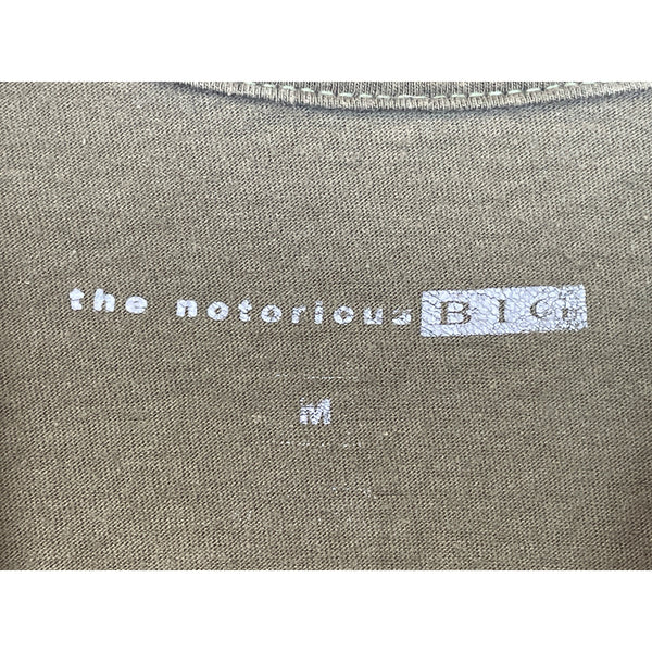 The Notorious B.I.G. Mens Green Graphic T-Shirt Music Collage Design Size M