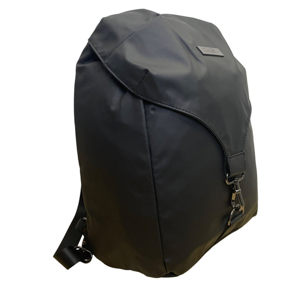 Ashley Black Women’s Black Nylon Secure Adjustable Straps Multi Pockets Backpack