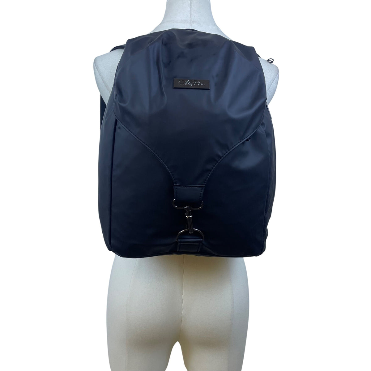 Ashley Black Women’s Black Nylon Secure Adjustable Straps Multi Pockets Backpack