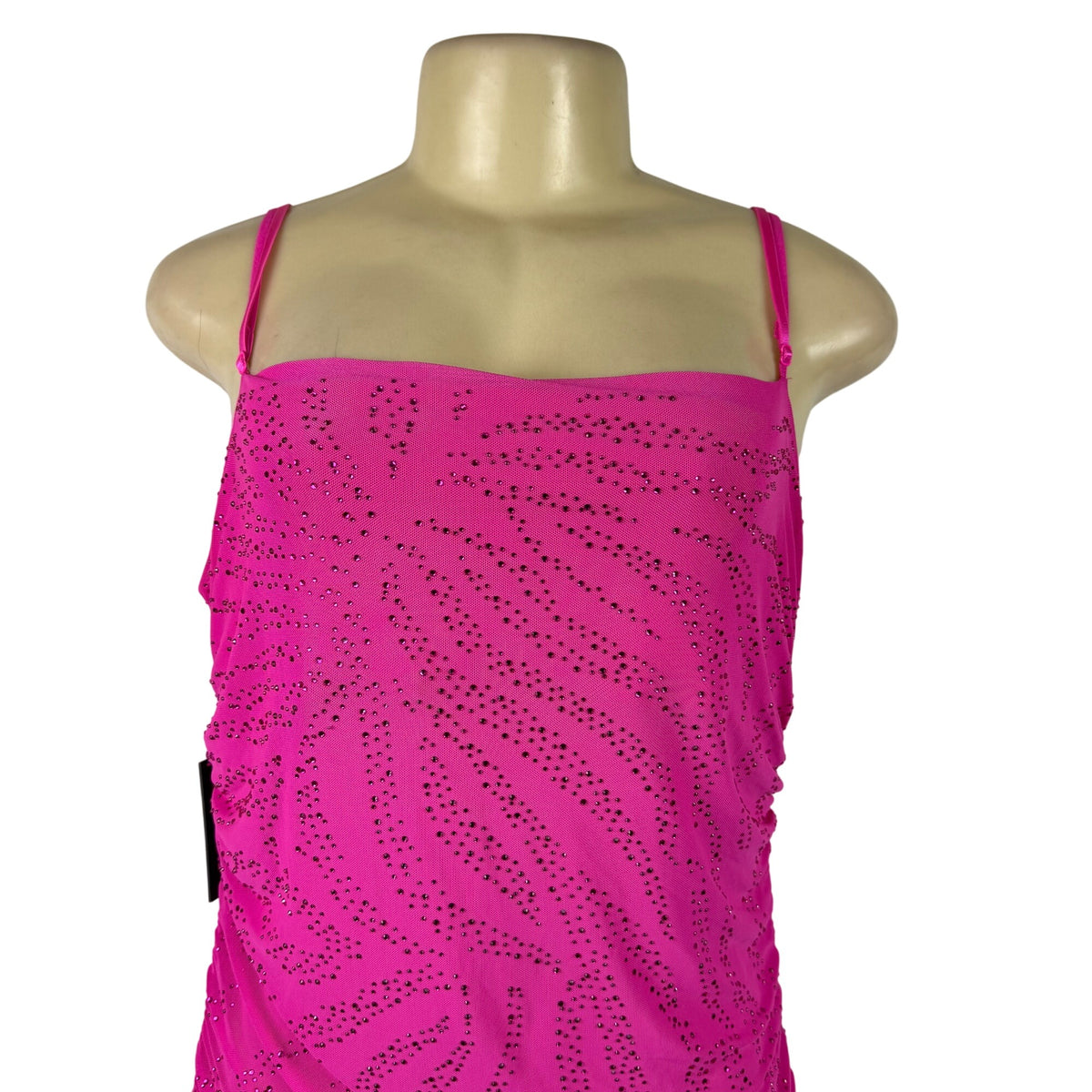 Afrm Women’s Pink Embellished Ruched Maxi Dress Spaghetti Straps Size 1X - New