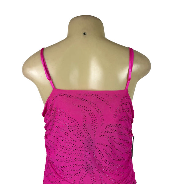 Afrm Women’s Pink Embellished Ruched Maxi Dress Spaghetti Straps Size 1X - New