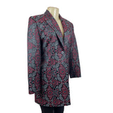 Classiques Entier Women's Black and Burgundy Floral Blazer Size 8 (EUR 38)