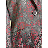 Classiques Entier Women's Black and Burgundy Floral Blazer Size 8 (EUR 38)