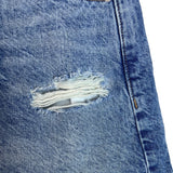 Zara Women's Blue Washed High Waist Distressed Denim Shorts Sz 0