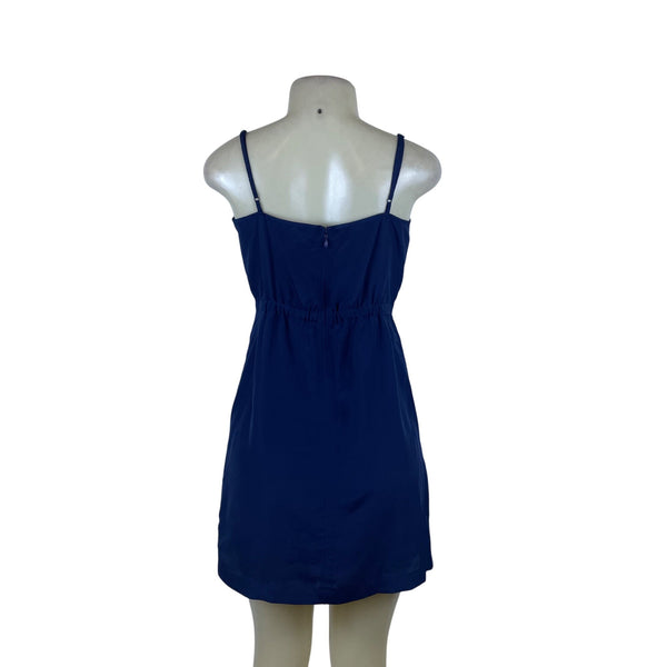 J.Crew Women’s Navy Polyester Spaghetti Strap Mini Dress Elegant Size 6
