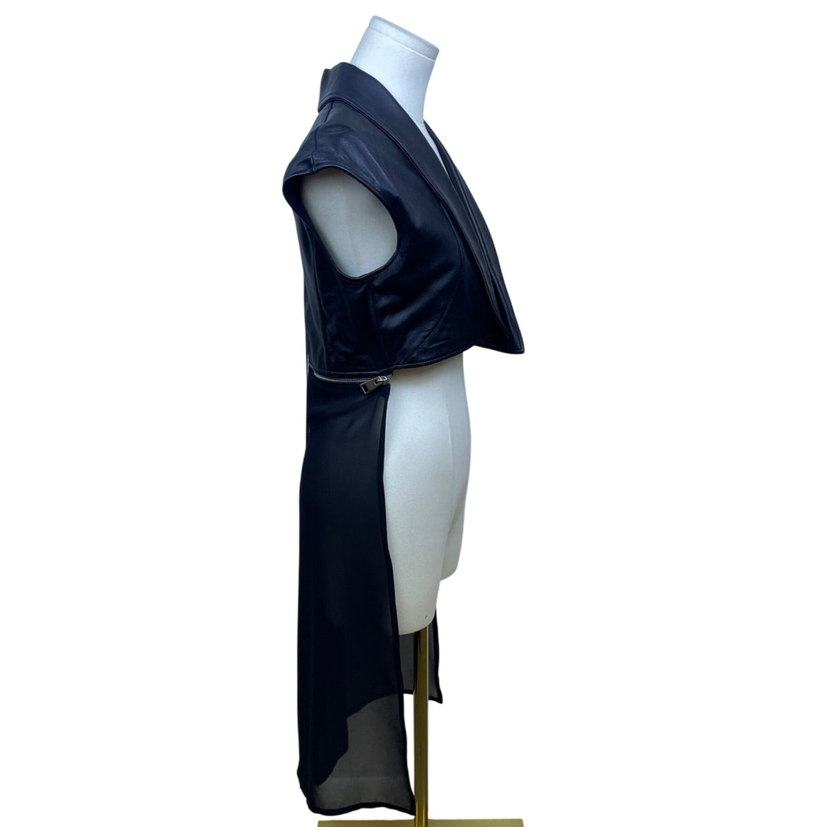 La Haine Inside Us Womens Black Polyester Sleeveless Sheer Maxi Sweater Size XS/S