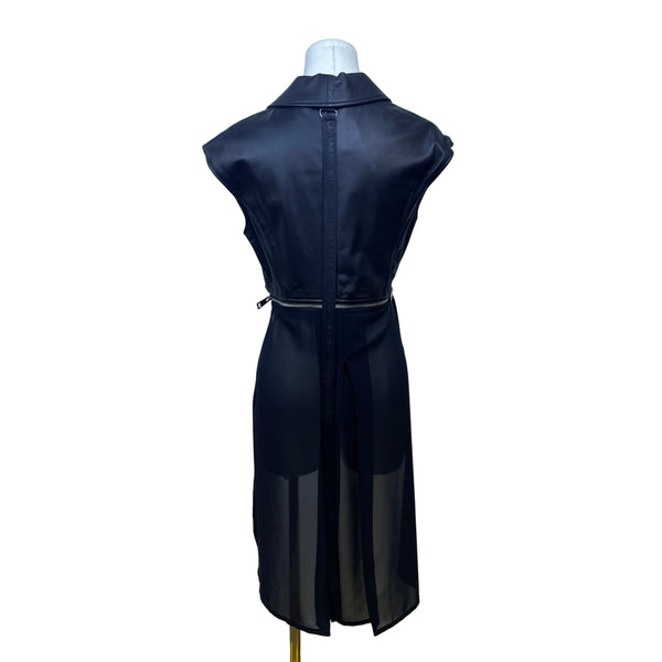 La Haine Inside Us Womens Black Polyester Sleeveless Sheer Maxi Sweater Size XS/S