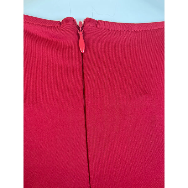 Dokotoo Women’s Red V-Neck Short Sleeve Flared Midi Dress Sz XL - New